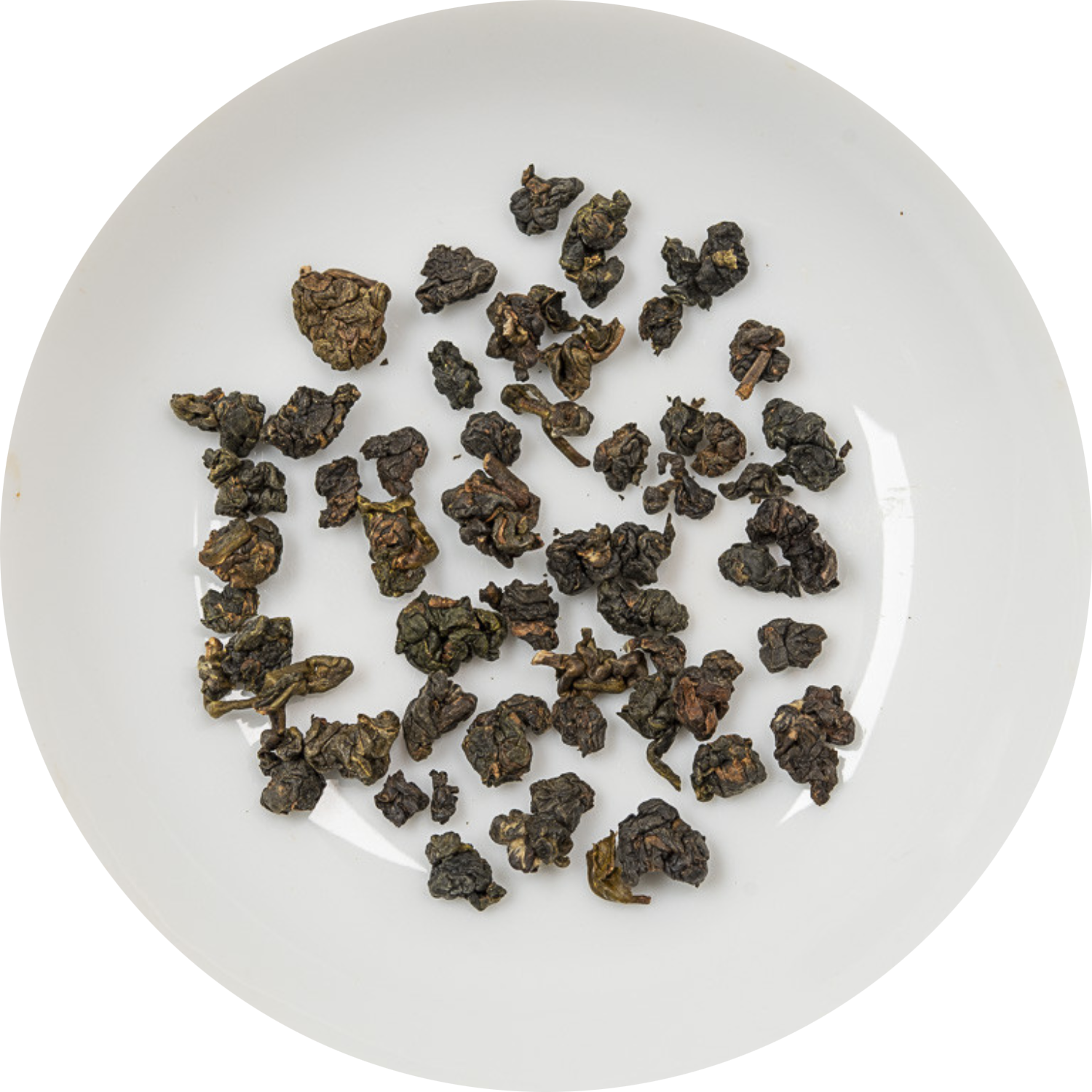 Charcoal roasted oolong in a platter